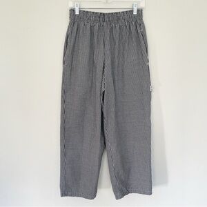 Chef Works Checkered Pants Gingham Plaid Elastic Waist Pull On Utility Artsy S